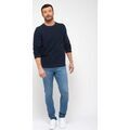 Pull Main Road 650 Pull col rond, manches raglan - Marine - 100% recycl