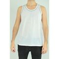 T-shirt Kebello D&eacute;bardeur avec liseret H, Blanc Blanc