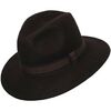 Chapeau Chapeau-Tendance Chapeau f&eacute;dora 100% laine IDRO T55 Marron