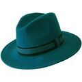 Chapeau Chapeau-Tendance Chapeau f&eacute;dora 100% laine IDRO T59 Bleu