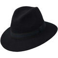 Chapeau Chapeau-Tendance Chapeau f&eacute;dora 100% laine IDRO T59 Bleu