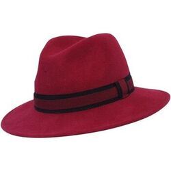 Chapeau Chapeau-Tendance Chapeau f&eacute;dora 100% laine MAJEUR T59 Rose