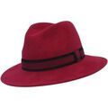 Chapeau Chapeau-Tendance Chapeau f&eacute;dora 100% laine MAJEUR T59 Rose