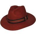 Chapeau Chapeau-Tendance Chapeau f&eacute;dora 100% laine MAJEUR T57 Rouge