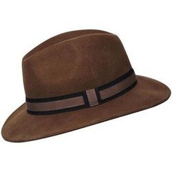Chapeau Chapeau-Tendance Chapeau f&eacute;dora 100% laine MAJEUR T55 Marron