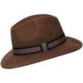 Chapeau Chapeau-Tendance Chapeau f&eacute;dora 100% laine MAJEUR T59 Marron