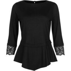 T-shirt Lisca Top manches trois-quarts Impressive noir