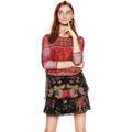 Robe Desigual Robe Carol Noire et rouge 17wwvkd5 (rft)