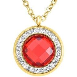 Collier Sc Boh&egrave;me B2126-ROUGE Dor&eacute;