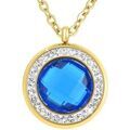 Collier Sc Boh&egrave;me B2126-BLEU Dor&eacute; Grenoble