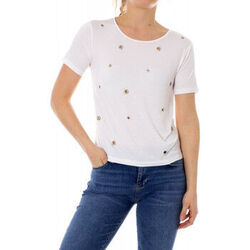 Polo Guess T-Shirt Femme Eyelets W91P03 Blanc