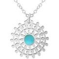 Collier Sc Crystal B2443-ARGENT-TURQUOISE Argent&eacute;
