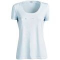 Polo Guess T Shirt femme Hashtag bleu ciel W91I80K (rft)