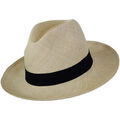 Chapeau Chapeau-Tendance Panama v&eacute;ritable EQUATEUR T57 Blanc