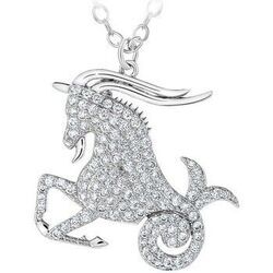 Collier Sc Crystal B2425-CAPRICORNE Argent&eacute;