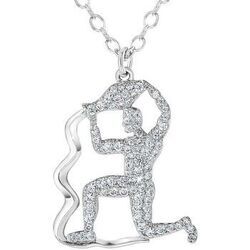 Collier Sc Crystal B2425-VERSEAU Argent&eacute;