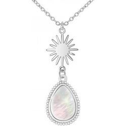 Collier Sc Boh&egrave;me B2488-ARGENT-NACRE Argent&eacute;
