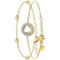 Bracelets Sc Boh&egrave;me B2125-BLANC+B2371-DORE Dor&eacute;
