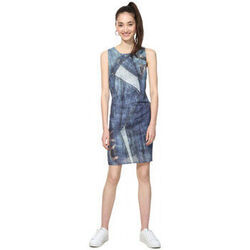 Robe Desigual Robe femme Denia en denim bleu 19SWVWBP
