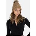 Chapeau Kebello Bonnet avec doublure polaire et pompon F, Beige