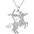 Collier Sc Crystal B2425-SAGITTAIRE Argent&eacute; Grenoble