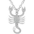 Collier Sc Crystal B2425-SCORPION Argent&eacute; Grenoble