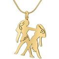 Collier Sc Boh&egrave;me B2427-GEMEAUX Dor&eacute; Grenoble