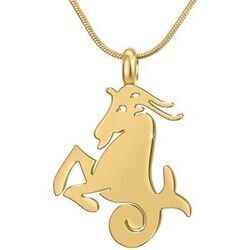 Collier Sc Boh&egrave;me B2427-CAPRICORNE Dor&eacute;