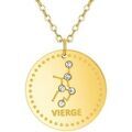 Collier Sc Crystal B2449-VIERGE Dor&eacute; Grenoble