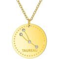 Collier Sc Crystal B2449-TAUREAU Dor&eacute; Grenoble