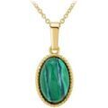 Collier Sc Boh&egrave;me B2458-MALACHITE Dor&eacute; Grenoble