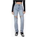 Pantalons sur Grenoble : Jeans Kebello Jean Boyfriend destroy F, Bleu