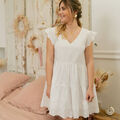 Robe courte C&eacute;leste DAHLIA Blanc Grenoble