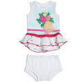 Robe Guess Ensemble B&eacute;b&eacute; Fille Dress/Pantie Blanc/Multicolore Multicolore