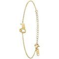 Bracelets Sc Crystal B2694-DORE-OUI Dor&eacute;