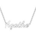 Collier Sc Crystal B2689-ARGENT-AGATHE Argent&eacute;