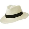 Chapeau Chapeau-Tendance V&eacute;ritable chapeau panama naturel T57 Blanc