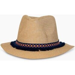 Chapeau Kebello Chapeau fedora effet paille F, Beige