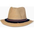 Chapeau Kebello Chapeau fedora effet paille F, Beige