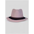Chapeau Kebello Chapeau fedora effet paille F, Rose