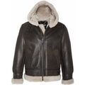 Blouson Schott Bombardier en mouton retourn&eacute; Ref 40261 Marron Marron