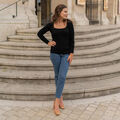 Pull C&eacute;leste NYSSA Noir Grenoble