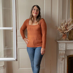 Pull C&eacute;leste NYSSA Marron