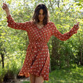 Robe courte Soi Paris x Spartoo PAPILLES Marron