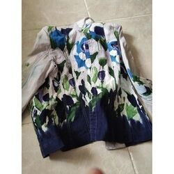 Chemise Lea Kanth blazer bleu/vert ceintr&eacute; Multicolore