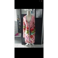 Gilet Custo Barcelona Robe rose japonisante
