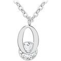 Collier Sc Crystal B1498-O Argent&eacute;