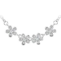 Collier Sc Crystal B2896-ARGENT Argent&eacute;