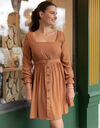 Robe courte C&eacute;leste JASMIN Marron