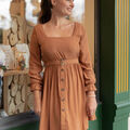 Robe courte C&eacute;leste JASMIN Marron